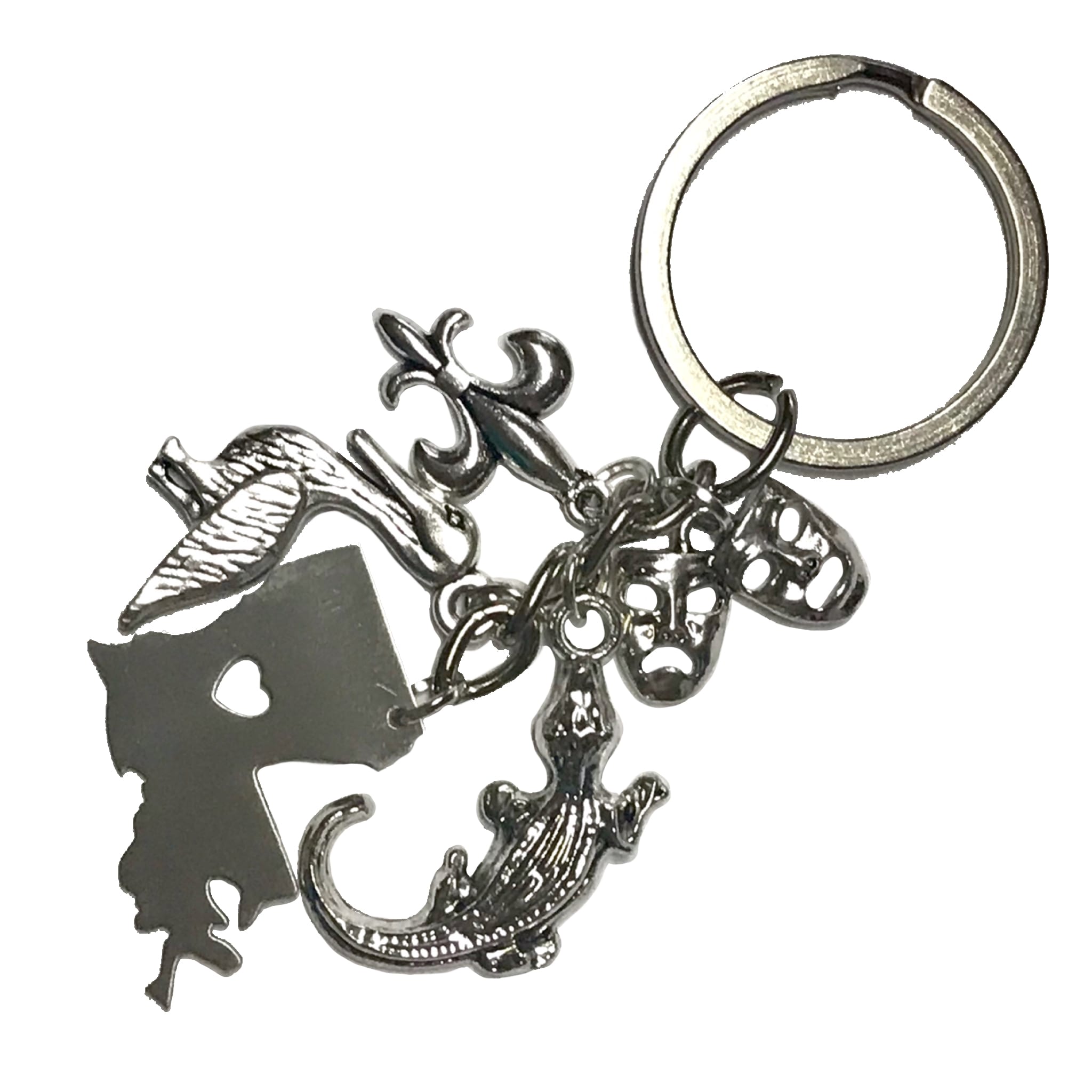 Multi Charm LGG Custom Louisiana Keychain - Louisiana Gifts and Gallery,  Inc.